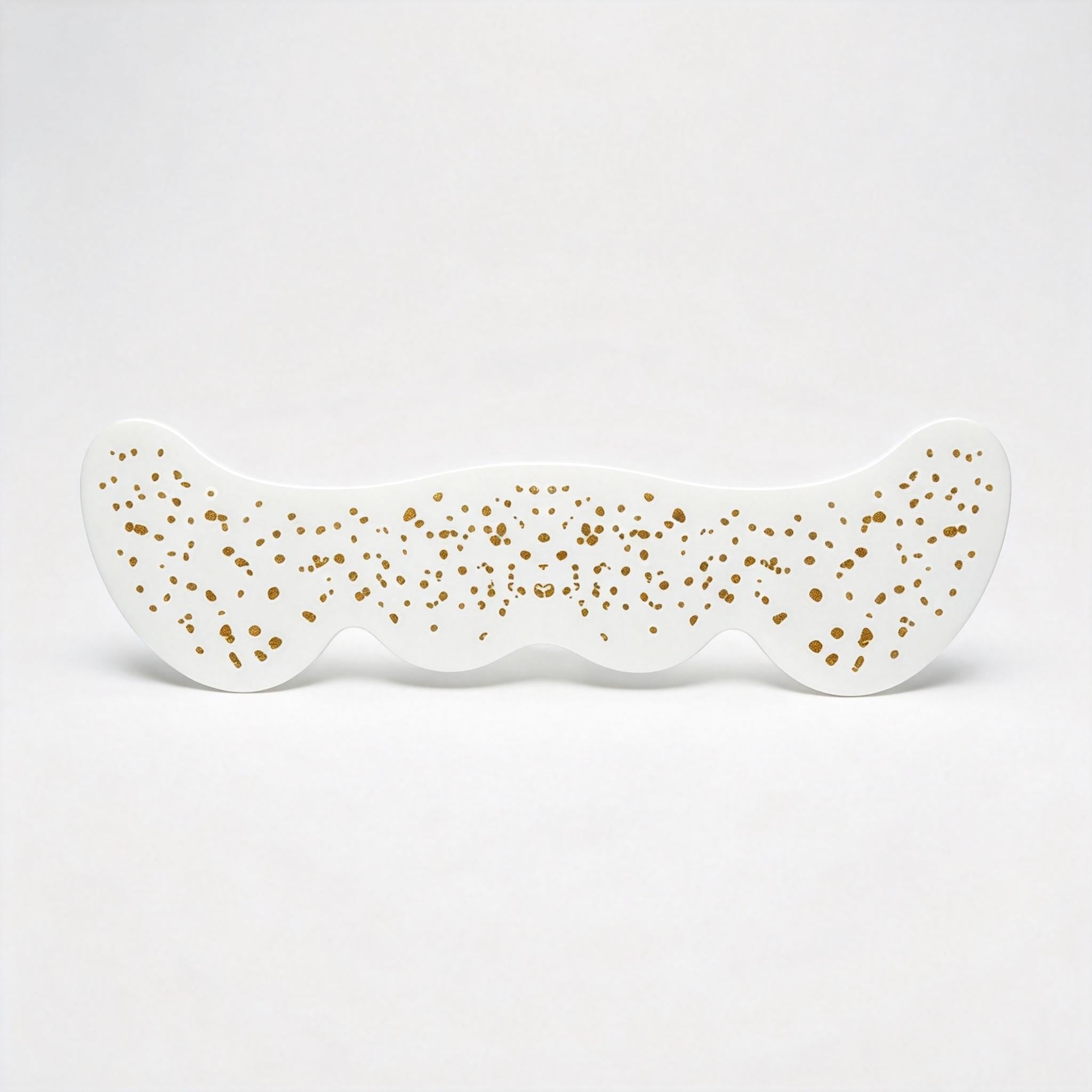 Gold freckle temporary tattoo sheet with sparkling scattered dot pattern