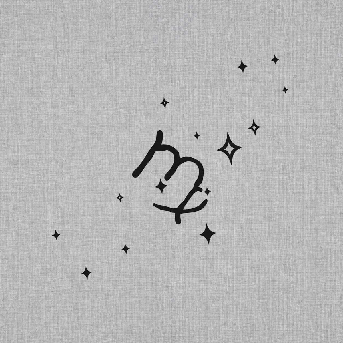 Zodiac temporary tattoos featuring the Virgo symbol with scattered celestial stars
