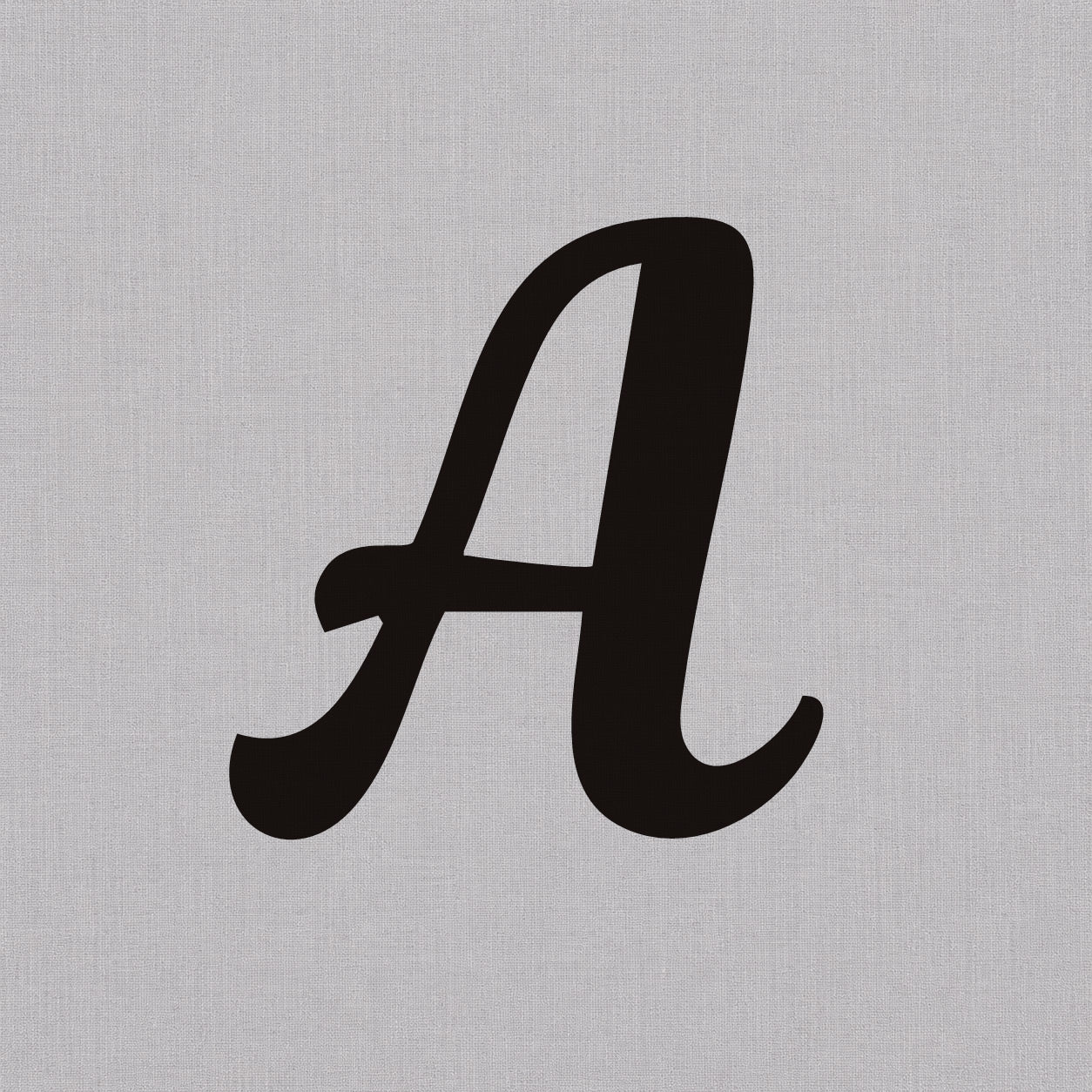 Temporary tattoo design featuring a bold black uppercase letter A in a clean minimal style.