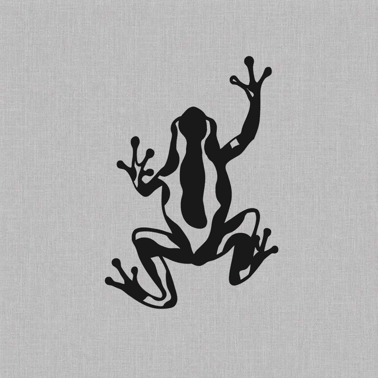 Climbing frog temporary tattoo featuring outstretched legs, wide toes, and bold black graphic markings.
