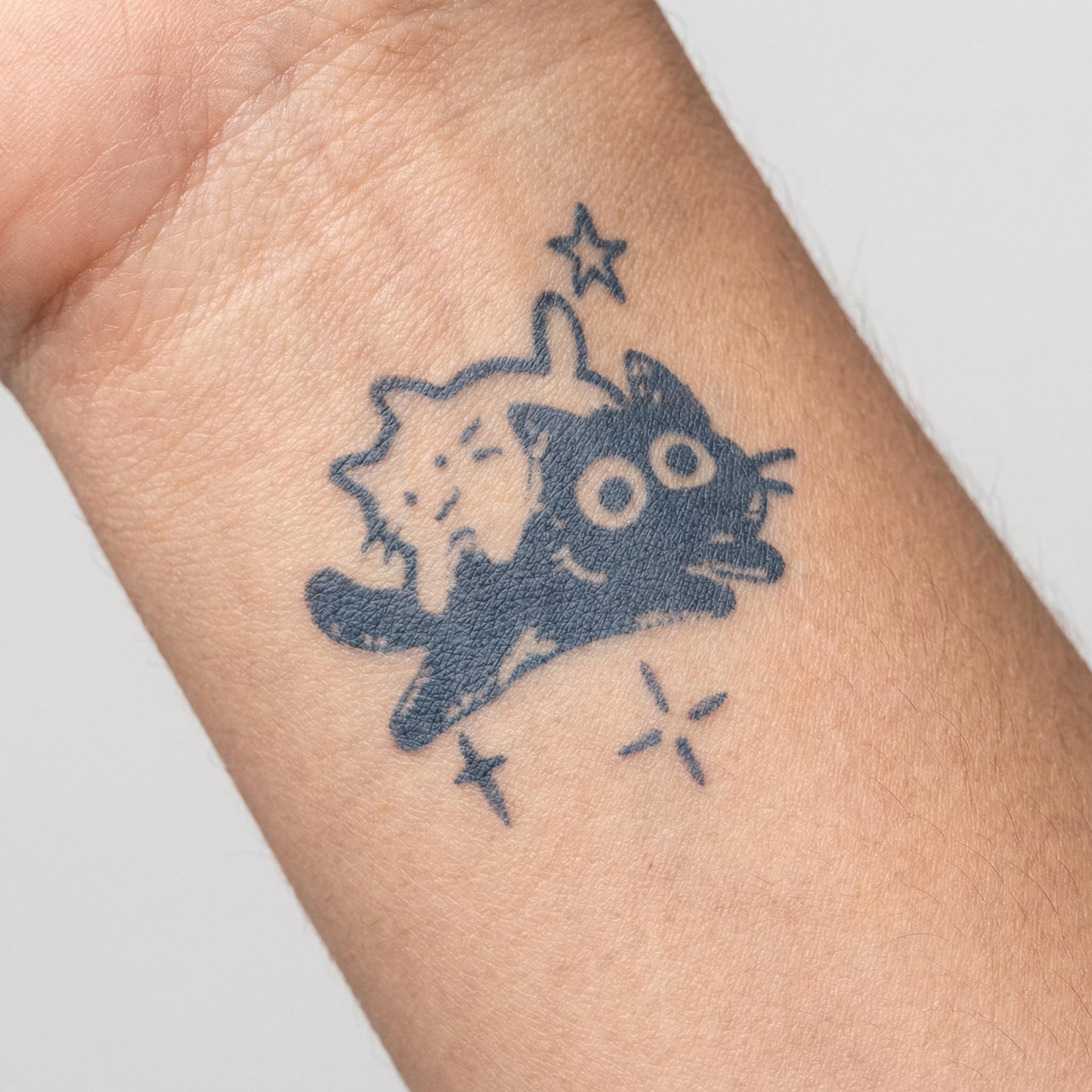 Cute Cat Wrist Tattoo Real Shot