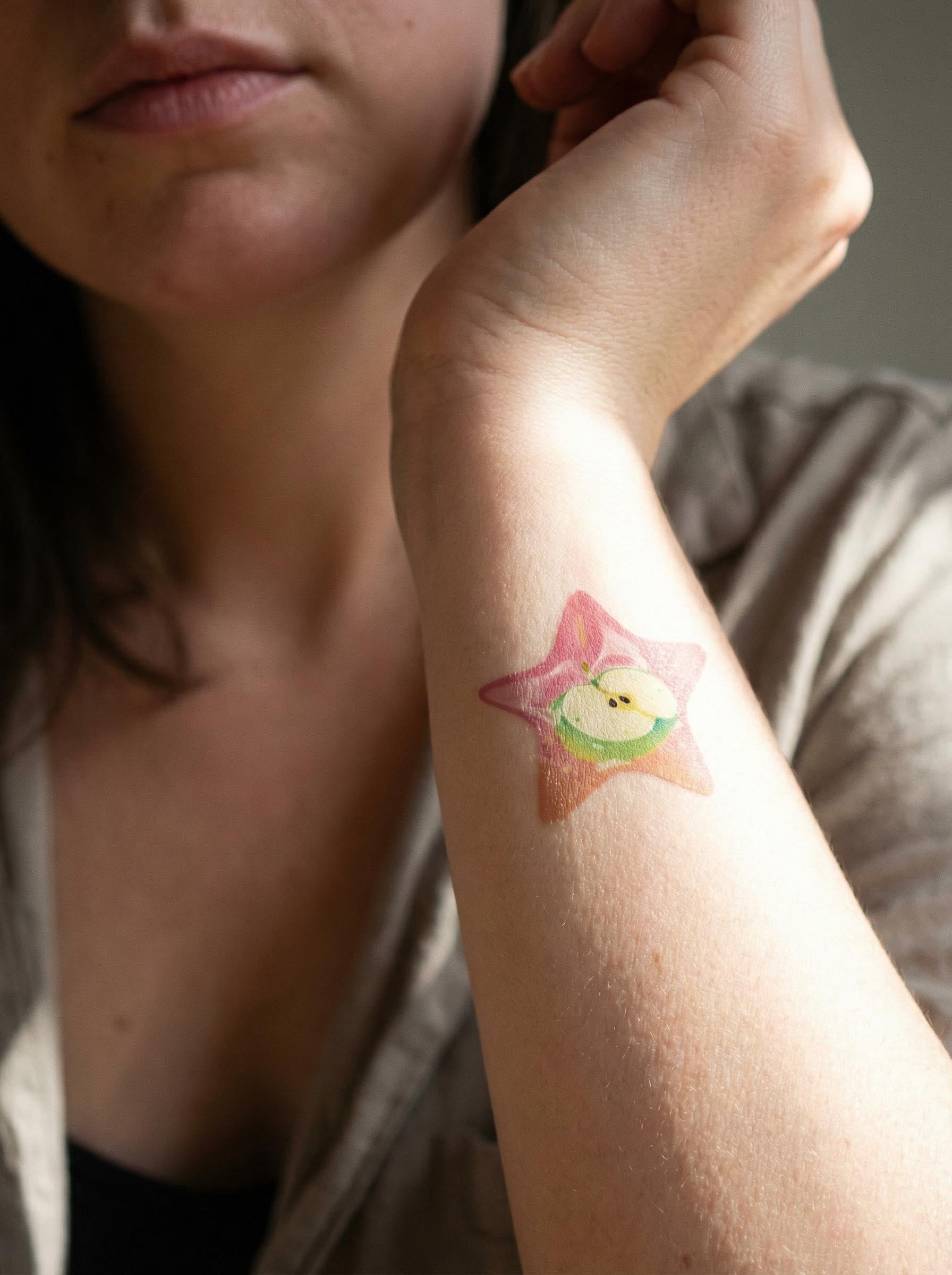 Star Apple Wrist Tattoo Real Shot