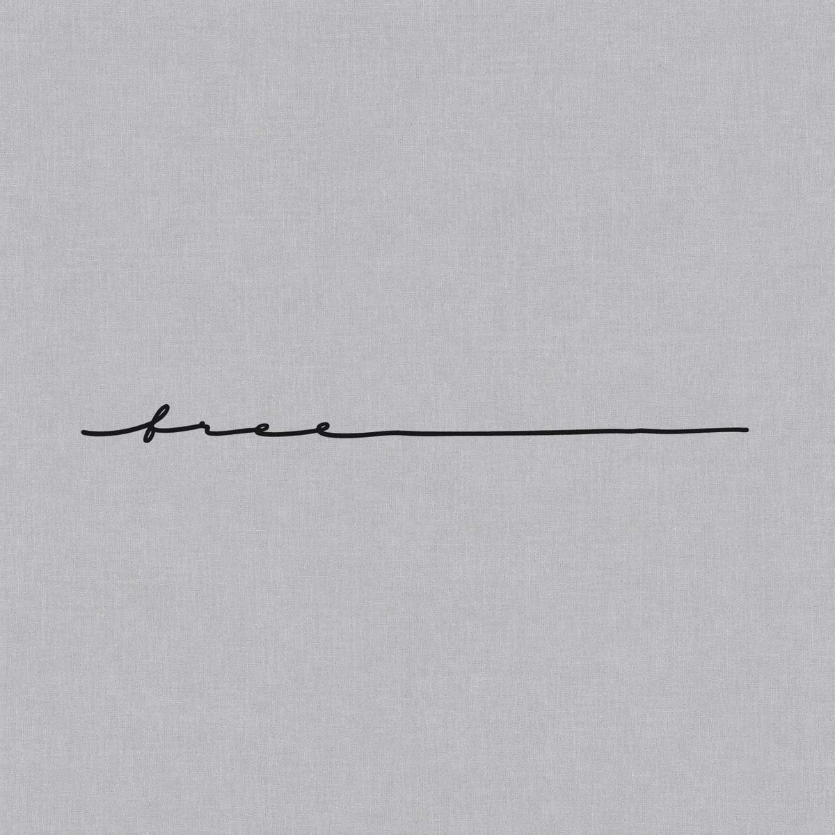 Free script temporary tattoo featuring handwritten lettering with a minimalist horizontal line design.

