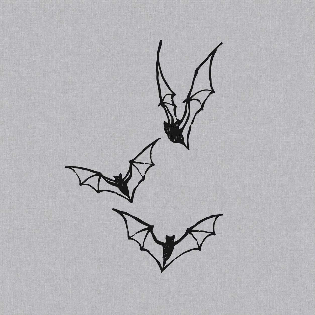 Temporary tattoos featuring Halloween flying bats in a spooky night-inspired design
