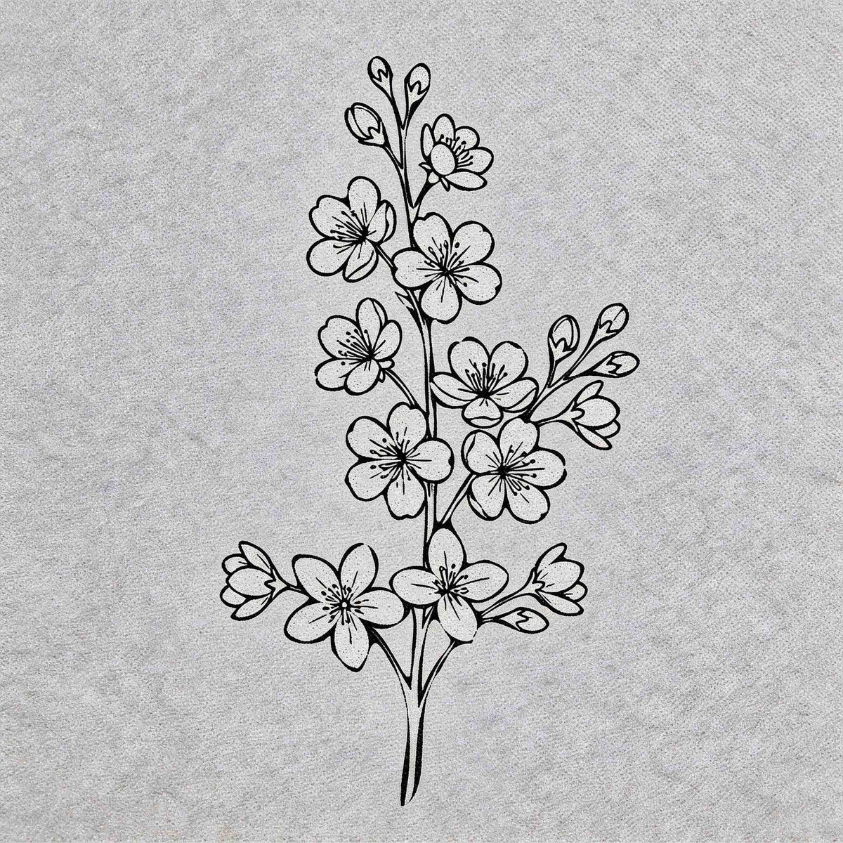 Cherry blossom branch semi-permanent tattoo