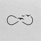 Infinity Birds Minimalist Herbal Semi-Permanent Tattoo – Freedom 2-Week Temporary Tattoo