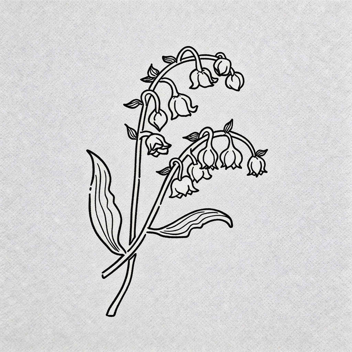 Lily of the valley botanical temporary tattoo
