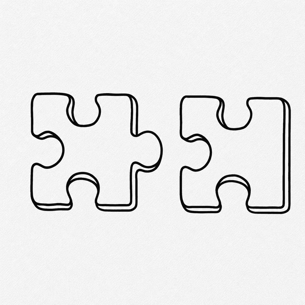 Minimalist Puzzle Temporary Tattoo Set Designs