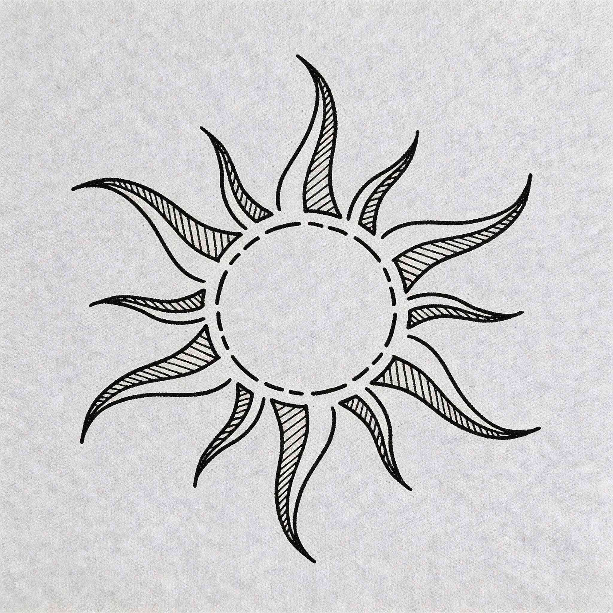 Organic sun temporary tattoos