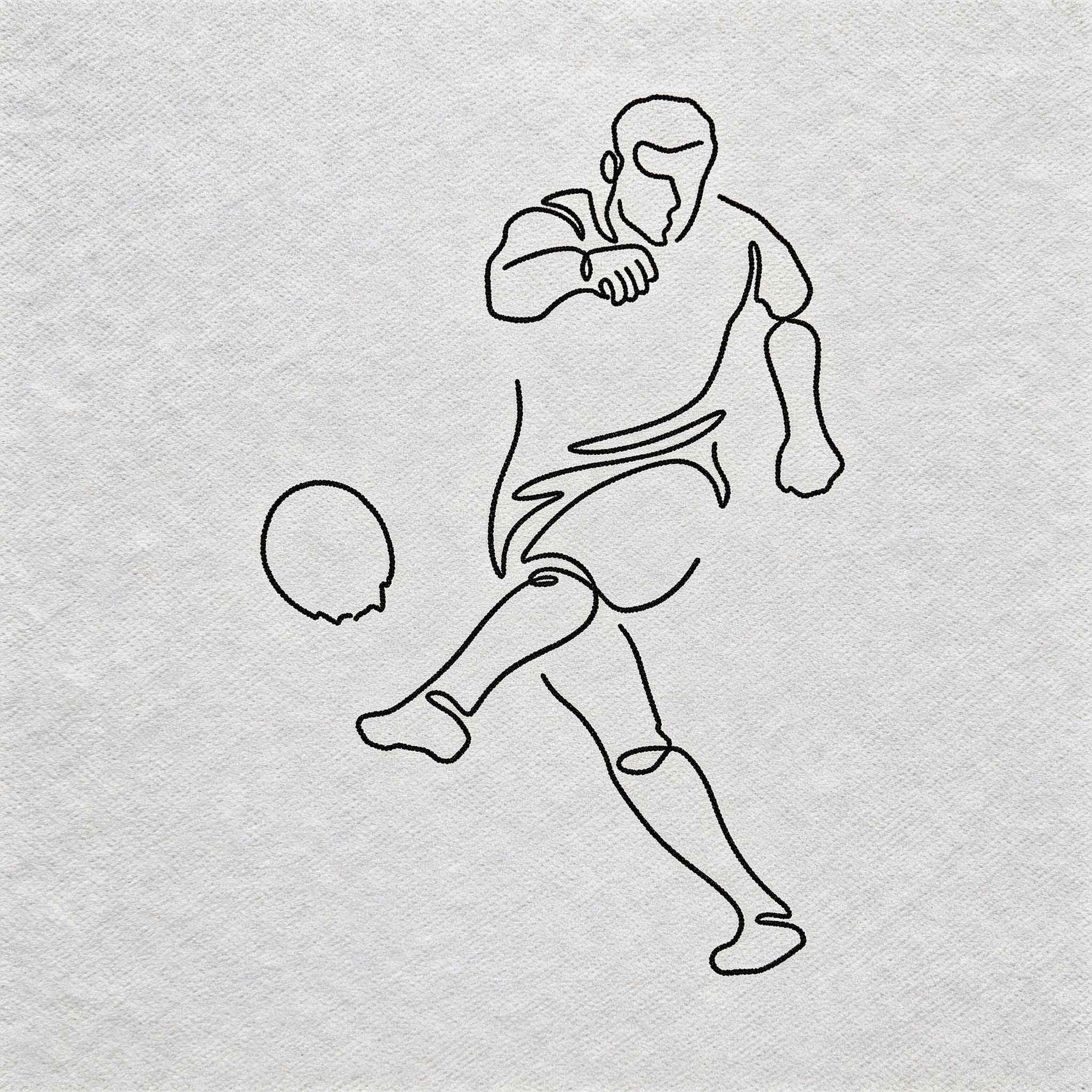 Minimalist soccer shot temporary tattoo 