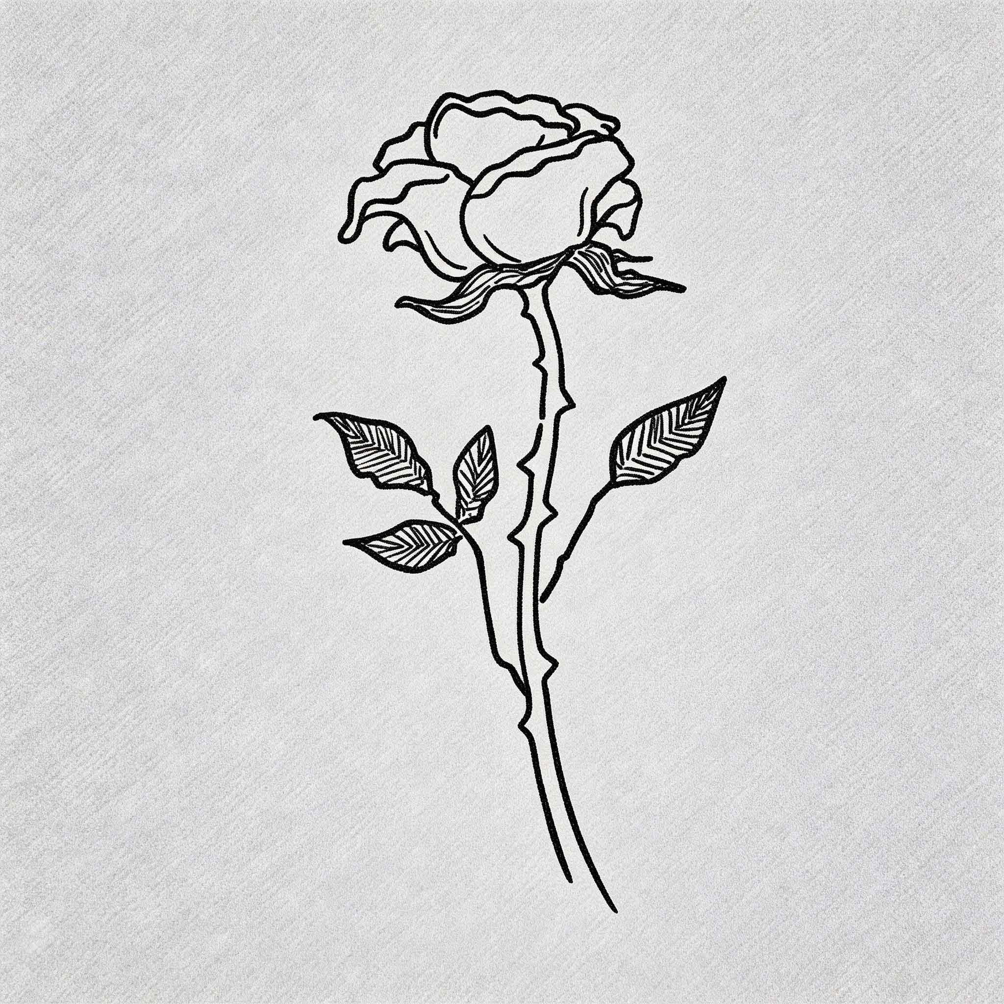 Rose bloom temporary tattoo