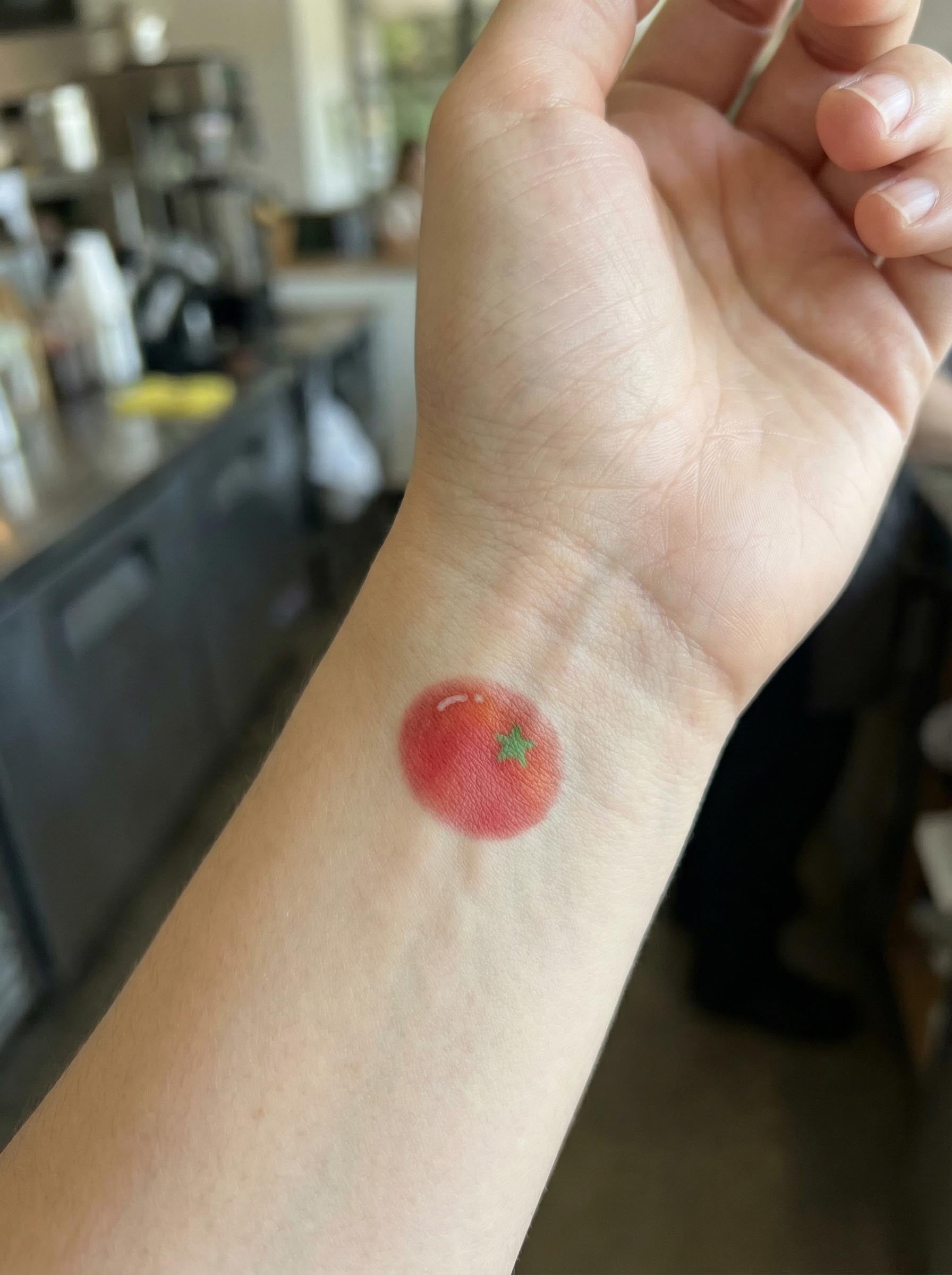  Cute Tomato Wrist Tattoo Real Shot