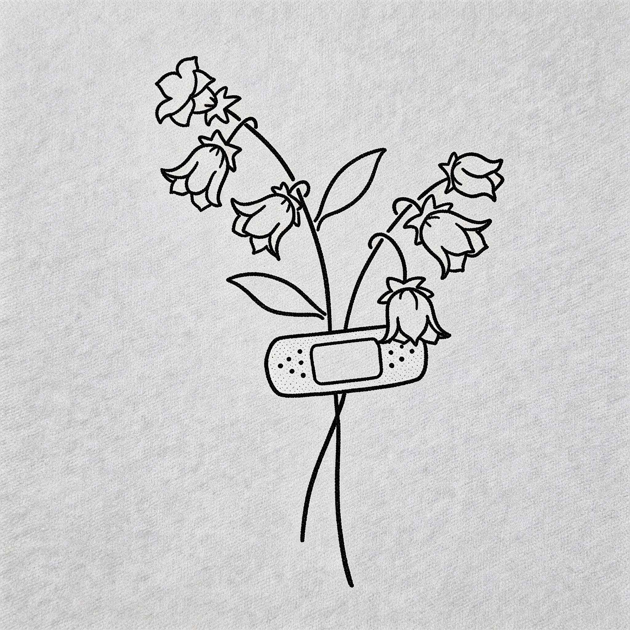 Bellflower bouquet tattoo decal