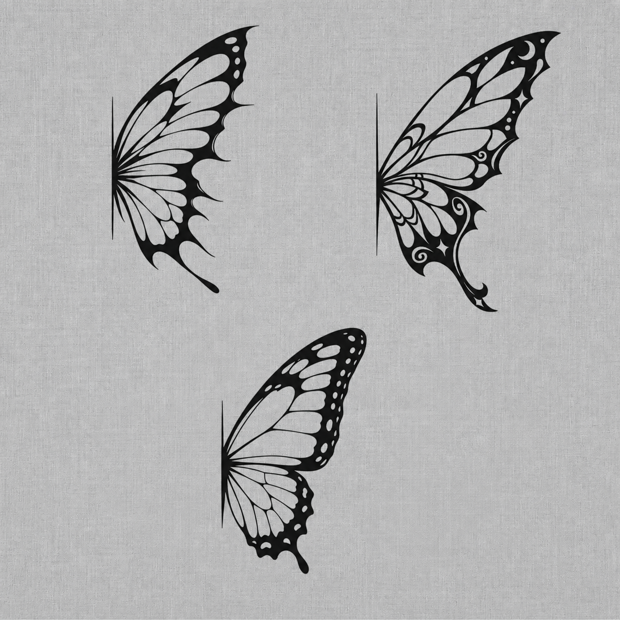 butterfly 3Pcs semi permanent tattoo collection
