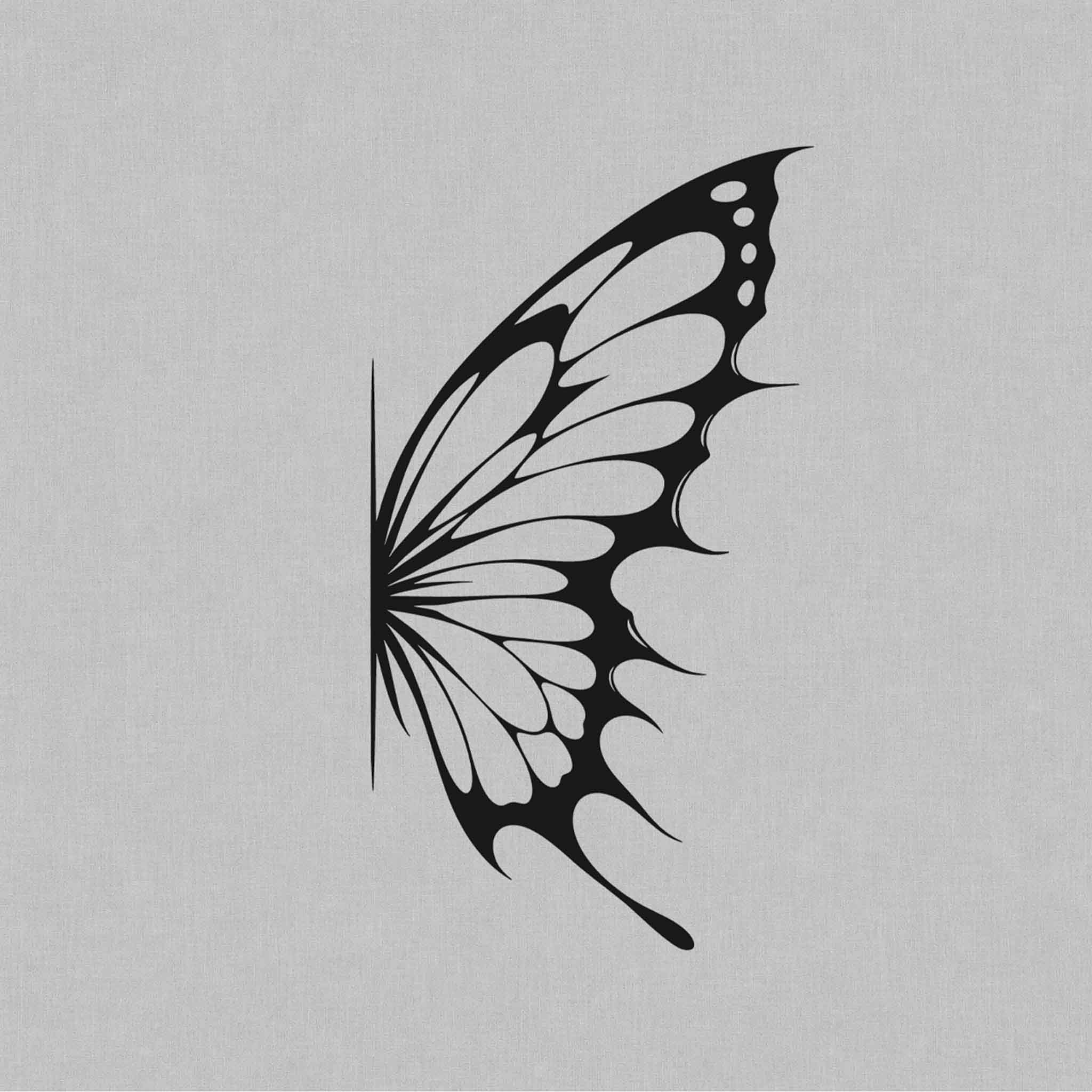butterfly wing semi permanent tattoo design