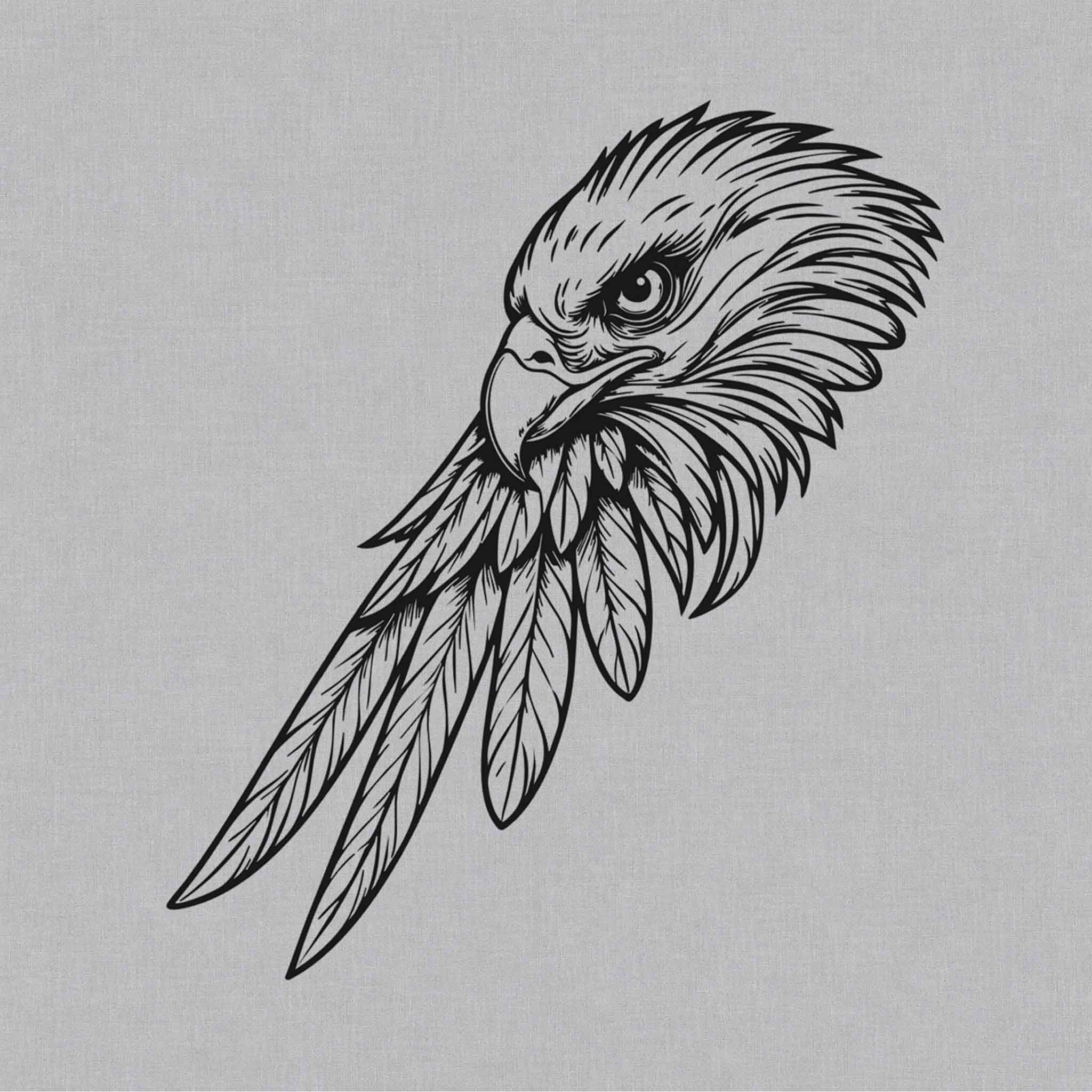 eagle feather semi permanent tattoo design