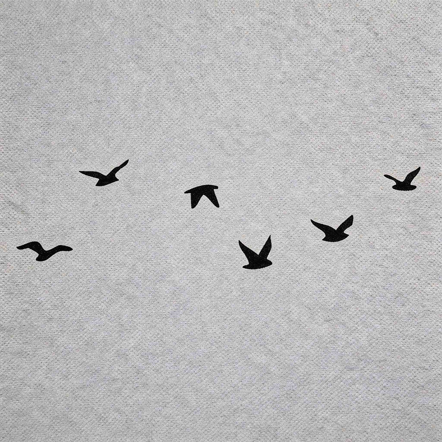 Flying birds herbal semi-permanent tattoo design