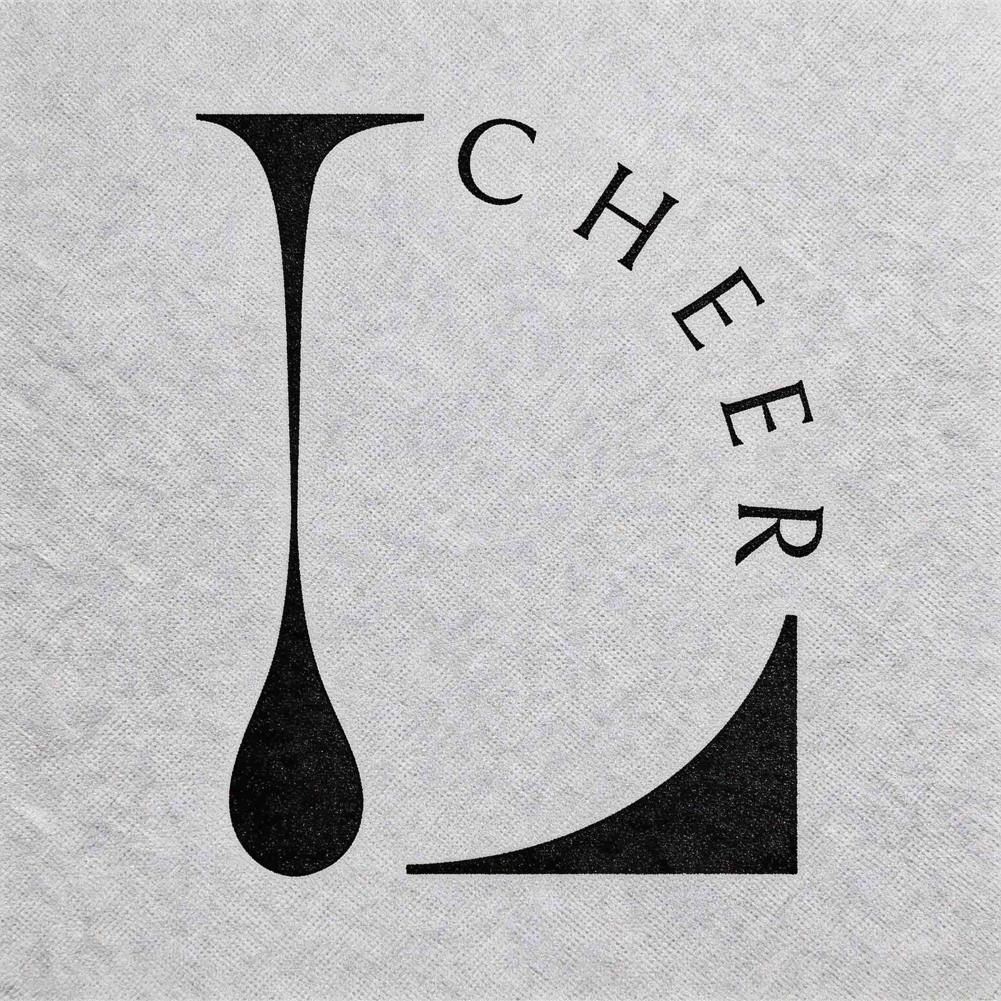 LCHEER logo temporary tattoo with minimalist geometric design
