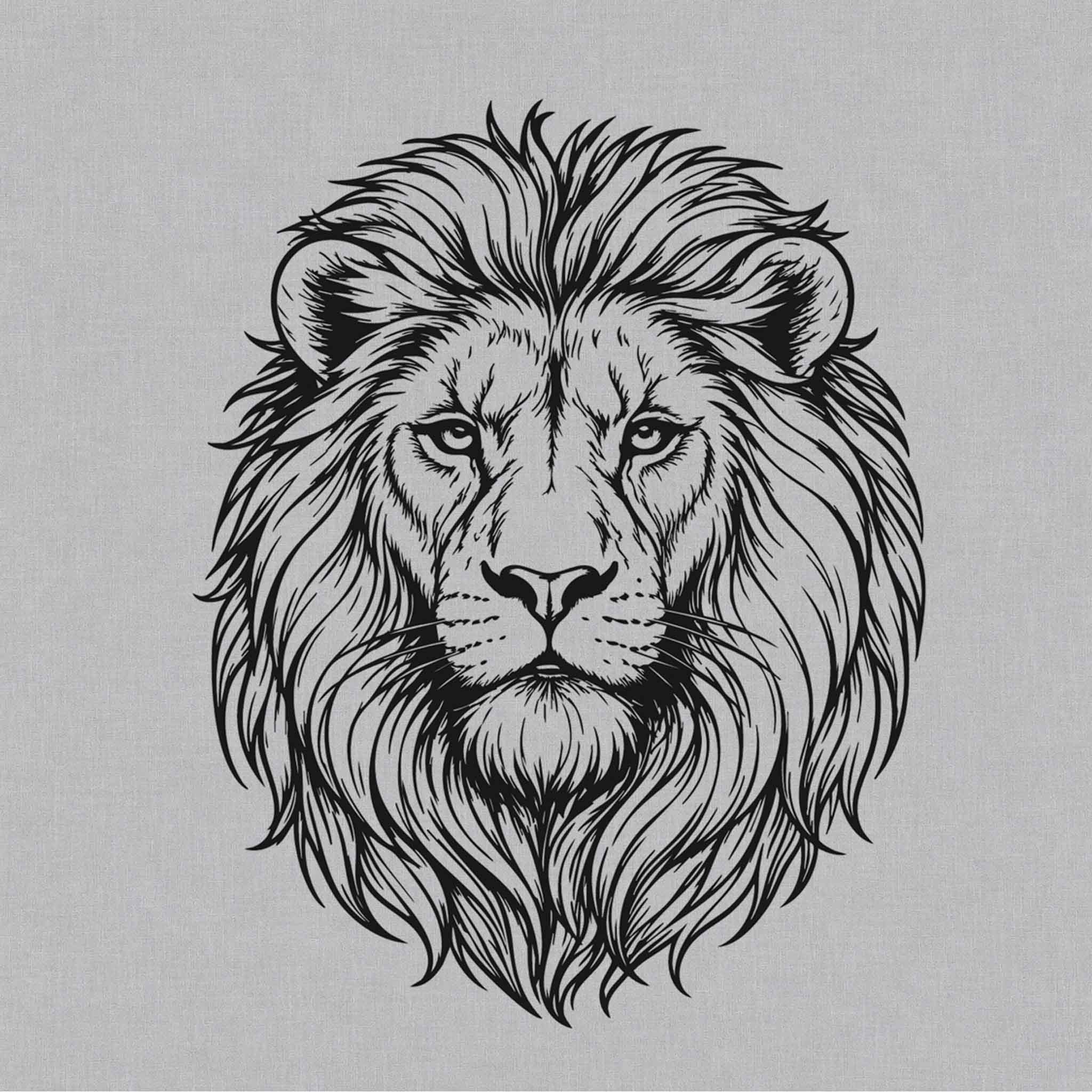 lion temporary tattoo with realistic majestic lion design