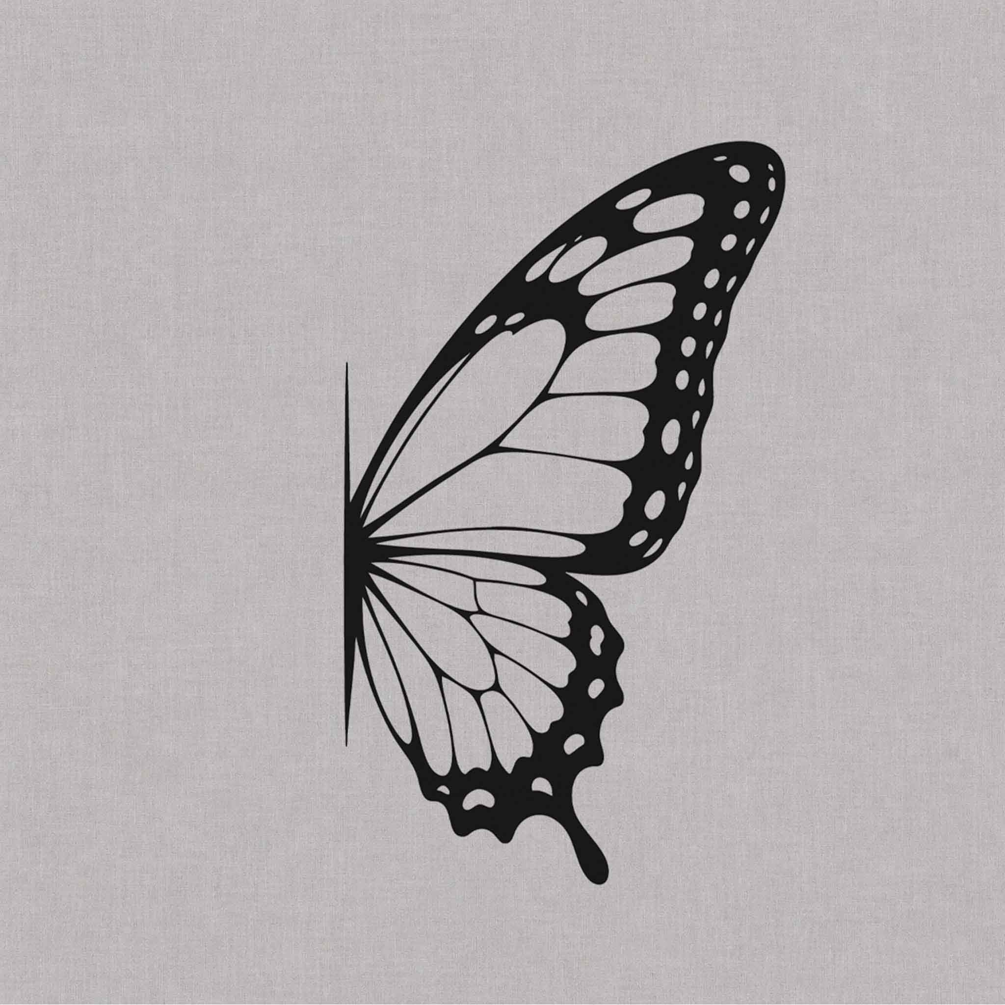 minimal butterfly wing semi permanent tattoo design