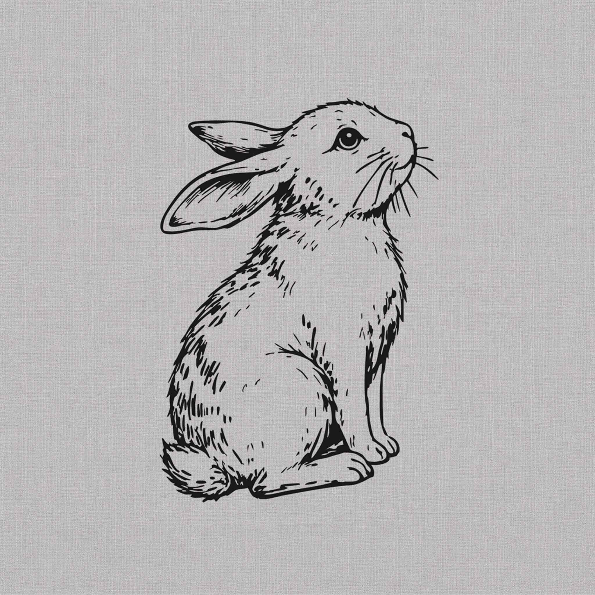 rabbit semi permanent tattoo minimalist animal design