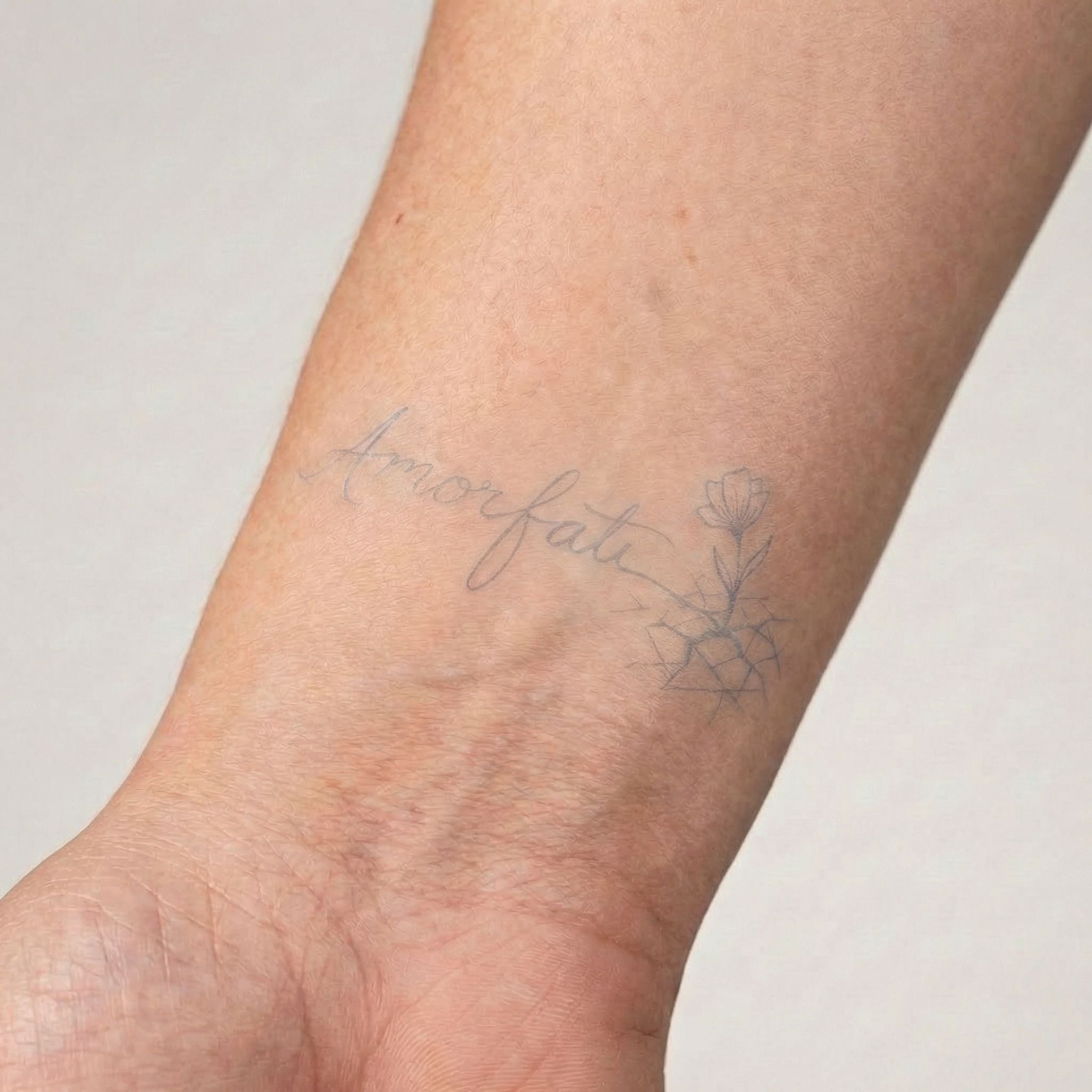 Temporary tattoo developing natural color about 24 hours after application